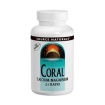 Cápsulas de cálcio coral com magnésio 180 cápsulas da Source Naturals (pacote com 4)