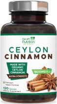 Cápsulas de canela do Ceilão Health Nutrition Naturals 1800 mg 120 ct Cápsulas de canela do Ceilão Health Nutrition Naturals 1800 mg 120 ct
