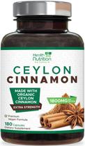 Cápsulas de canela Health Nutrition Naturals 1800mg - 180 Cápsulas de canela Health Nutrition Naturals 1800mg - 180