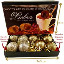 Cápsulas de Capuccino e Chocolate Cremoso Delicioso Presente - Lieben Chocolates Finos