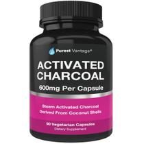 Cápsulas de carvão ativado Purest Vantage 600mg 90 cápsulas Cápsulas de carvão ativado Purest Vantage 600mg 90 cápsulas