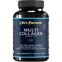 Cápsulas de Colágeno Multi Collagen Lewis Labs Tipos I, II, III, V e X 60 cápsulas