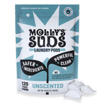 Cápsulas de detergente para a roupa Molly's Suds sem perfume 120 unidades