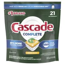 Cápsulas de detergente para lava-louças Cascade Complete ActionPacs 21