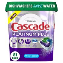 Cápsulas de detergente para lava-louças Cascade Platinum Plus 81 Ct Cápsulas de detergente para lava-louças Cascade Platinum Plus 81 Ct