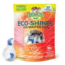 Cápsulas de detergente para lava-louças ECO-GALS Eco-Shines 3 em 1 Power Cápsulas de detergente para lava-louças ECO-GALS Eco-Shines 3 em 1 Power