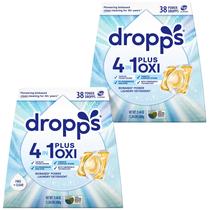 Cápsulas de Detergente para Ropa Dropps 4 en 1 Plus Oxi Sin Fragancia, 76 unidades