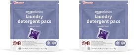 Cápsulas de detergente para roupa Amazon Basics 120 pacotes com aroma de lavanda Cápsulas de detergente para roupa Amazon Basics 120 pacotes com aroma de lavanda