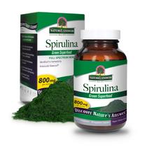 Cápsulas de ervas em pó Nature's Answer Spirulina 90 unidades