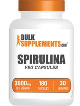 Cápsulas de Espirulina BulkSupplements 3000 mg, 180 unidades