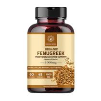 Cápsulas de feno-grego Hebhac Herbs 1000mg para mulheres (60 cápsulas)