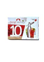 Cápsulas de gás co2 para bebidas gaseificadas best whip 10 unidades - BESTWHIP