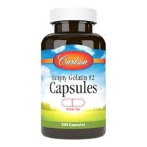 Cápsulas de gelatina vazias Carlson Tamanho 2 200 cápsulas