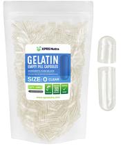 Cápsulas de gelatina vazias XPRS Nutra tamanho 0 Clear 1000 unidades