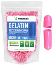 Cápsulas de gelatina vazias XPRS Nutra tamanho 4 - 100 unidades