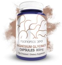 Cápsulas de glicinato de magnésio Nootropics Depot 180 unidades Cápsulas de glicinato de magnésio Nootropics Depot 180 unidades