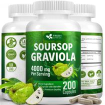 Cápsulas de graviola FRESHDRINKUS Premium 4000 mg, fornecimento de 100 dias Cápsulas de graviola FRESHDRINKUS Premium 4000 mg, fornecimento de 100 dias