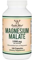Cápsulas de malato de magnésio, suplementos duplos de madeira, 1500 mg