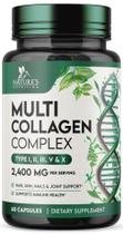 Cápsulas de Multicolágeno Nature's Nutrition Tipos I, II, III, V e X