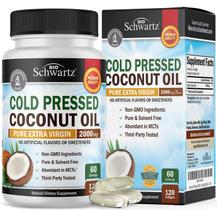 Cápsulas de óleo de coco BioSchwartz 2000 mg orgânicas 120 ct
