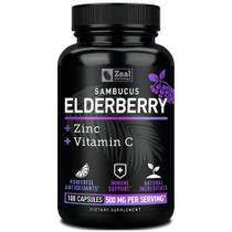 Cápsulas de sabugueiro Zeal Naturals Max Strength + Zinco + Vitamina C Cápsulas de sabugueiro Zeal Naturals Max Strength + Zinco + Vitamina C
