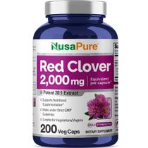 Cápsulas de trevo vermelho Nusa Pure 2000 mg 200 unidades sem OGM