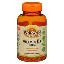 Cápsulas de Vitamina D3 Sundown Naturals - 400UI - Pacote com 6 Frascos