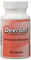 Cápsulas DEVROM 200mg - Desodorante Interno (100 Cápsulas)