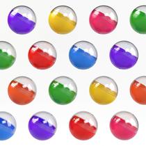 Cápsulas Entervending Clear-Color 50mm - Pacote com 50 Unidades para Gumballs