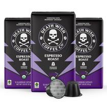 Cápsulas Espresso Roast Death Wish Coffee Compatíveis com Nespresso