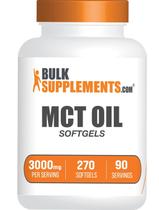 Cápsulas gelatinosas de óleo MCT BulkSupplements.com 3000 mg 270 unidades
