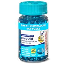 Cápsulas gelatinosas para dormir 50 mg de cloridrato de difenidramina, 100 unidades