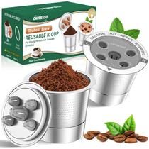 Cápsulas K Reutilizáveis CAPMESSO Filtro de Café Metálico de 5 Furos, 2 Unidades