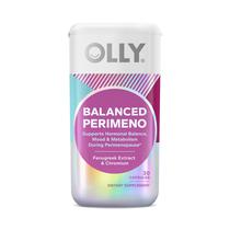 Cápsulas OLLY Balanced Perimeno, Apoio ao Equilíbrio Hormonal, Humor e Metabolismo Durante a Perimenopausa,* Extrato de Feno-grego, Cromo, Suprimento para 30 Dias - 30 Cápsulas