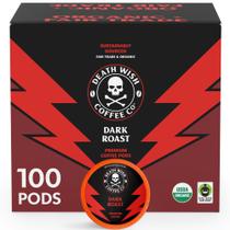 Cápsulas Orgánicas de Café Tostado Oscuro Death Wish Coffee - 100 Unidades