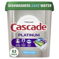 Cápsulas para Lava-Louças Cascade Platinum ActionPacs - Pacote com 62 Unidades