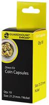 Cápsulas para moedas Guardhouse 21,2 mm encaixe direto pacote com 10 Cápsulas para moedas Guardhouse 21,2 mm encaixe direto pacote com 10
