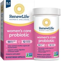 Cápsulas probióticas Renew Life, 50 bilhões de CFU para mulheres, 60 unidades Cápsulas probióticas Renew Life, 50 bilhões de CFU para mulheres, 60 unidades