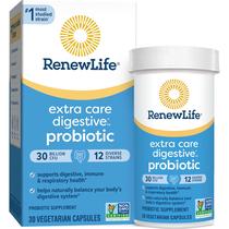 Cápsulas probióticas Renew Life Extra Care Digestive 30ct