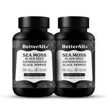 Cápsulas Sea Moss Better Alt, pacote de 2 com óleo de semente preta (240)