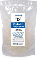 Cápsulas vazias de gelatina tamanho 0-500 Clear Nutricost Cápsulas vazias de gelatina tamanho 0-500 Clear Nutricost