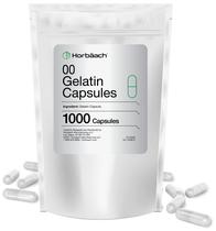 Cápsulas vazias Horbaach tamanho 00 1000 cápsulas de gelatina transparente
