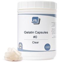 Cápsulas vazias LFA tamanho 0, gelatina, 1000 unidades, gel halal de carne bovina