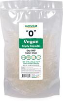 Cápsulas vazias Nutricost Tamanho 0 Vegan 500 cápsulas transparentes Cápsulas vazias Nutricost Tamanho 0 Vegan 500 cápsulas transparentes