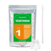 Cápsulas vazias wananfu vegetarianas tamanho 1 (500 unidades) +colher
