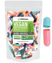 Cápsulas vazias XPRS Nutra tamanho 00, 500 unidades, cápsulas veganas