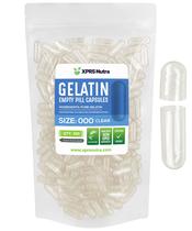 Cápsulas vazias XPRS Nutra tamanho 000 - 500 unidades de gelatina transparente Cápsulas vazias XPRS Nutra tamanho 000 - 500 unidades de gelatina transparente