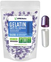 Cápsulas vazias XPRS Nutra tamanho 1 - 500 unidades de cápsulas de gelatina