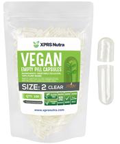 Cápsulas vazias XPRS Nutra tamanho 2 - 100 cápsulas veganas transparentes