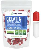 Cápsulas vazias XPRS Nutra tamanho 2 - 100 unidades de cápsulas de gelatina